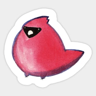 Kawaii Watercolor Cardinal Sticker